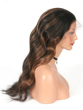 SULMY Ombre Brown Mixed Color Lace Front Wigs for White Women 100% Human Hair